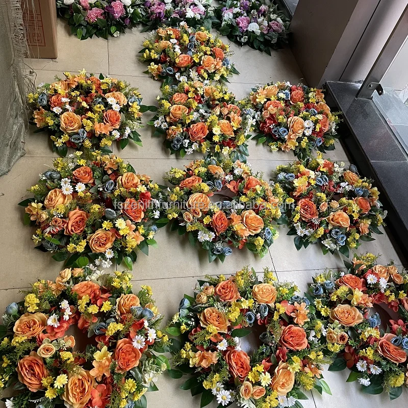 Funeral decorations artificial flower wreath funeral floral wreath