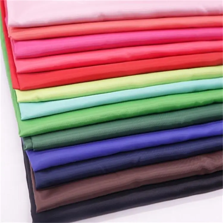 stocklot sample 100%polyester pe coated waterproof 100 190 210t taffeta heavy fabric silk polyester lining fabric