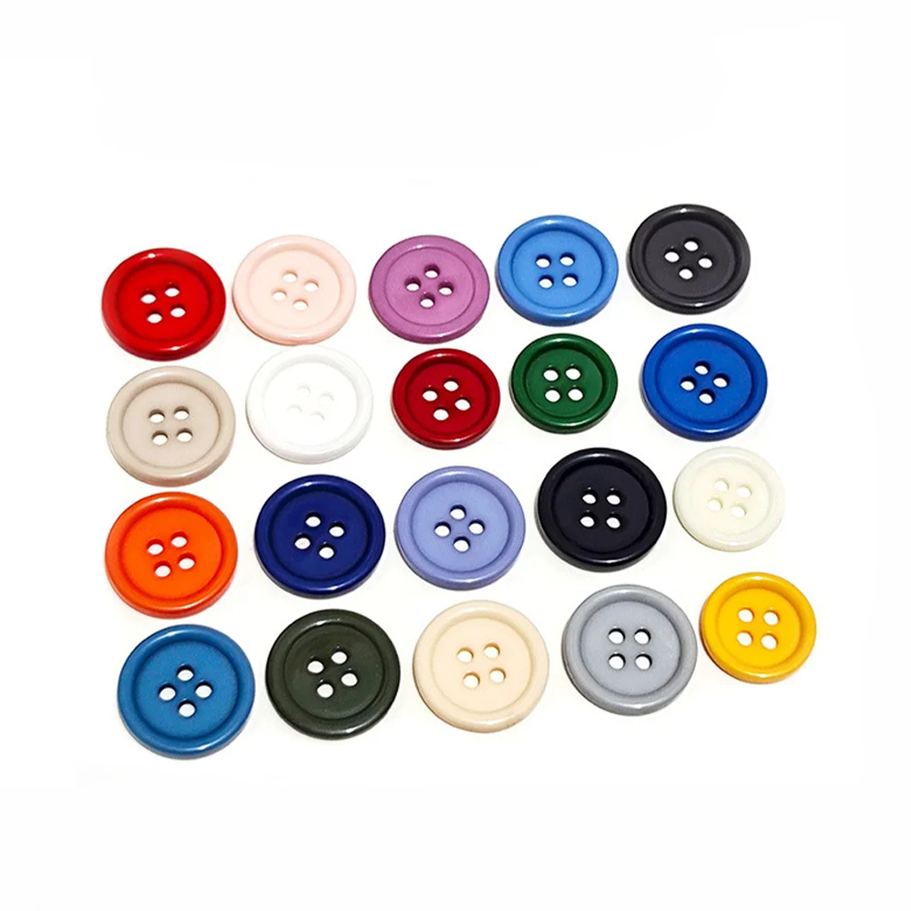 Hot Sells Manufacturer Resin Button Fancy Colored Replacement Black Shirt Buttons For Children DIY Color Accessories Factory