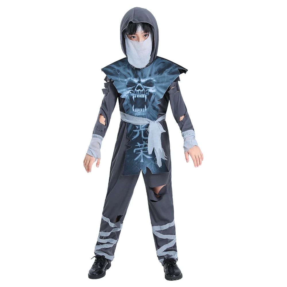 Ready Goods Boy Anime Japanese Ninja Zombie Outfit Kids Halloween Carnival Party Dress-up Costumes