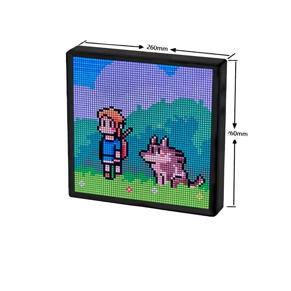 LED Pixel Display 64x64 RGB LED Matrix Panel Programmable Pixel Art Display with Popular APP Control Creative Pixel Screen