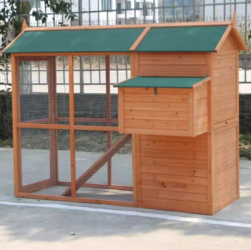 Large Cheap Outdoor Pet Hen House Chicken Cage Wooden Chicken Coops With Running Cage