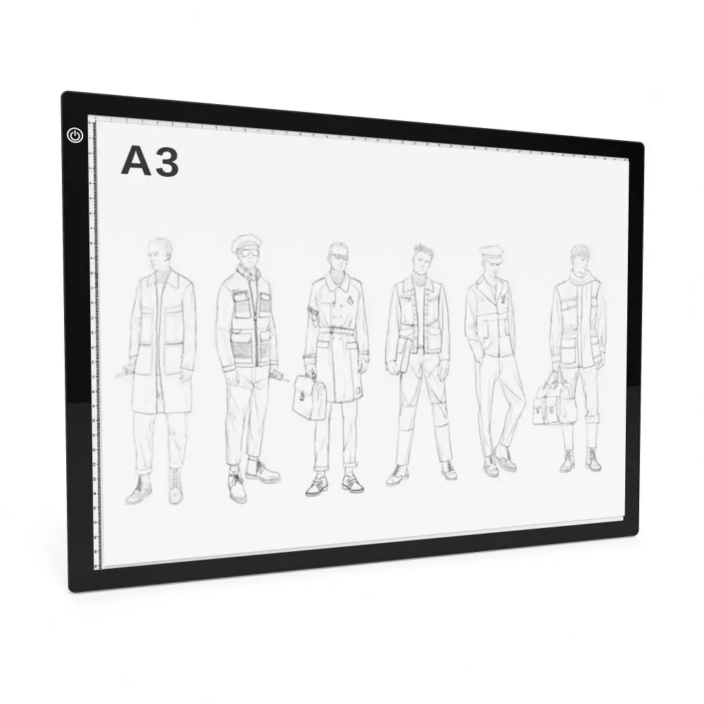 JACC A3 Acrylic Slim LED Illuminated Tracing Drawing Board Light Pad for Draft IDTP001