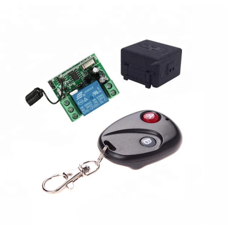 Беспроводной Радиочастотный приемник 433,92 МГц 24 В постоянного тока 1 канал и передатчик кнопки AB