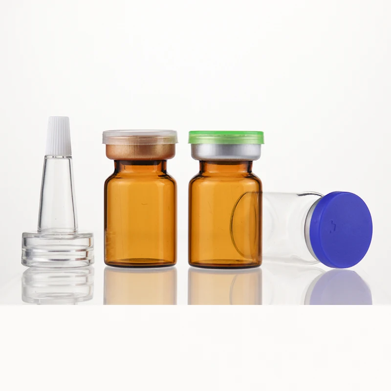 Wholesale Hyaluronic Acid Bottle 6ml Clear Amber Low Borosilicate Glass Serum Medicinal Sterile Injection vials