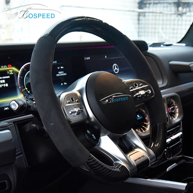 Factory Supply Steering Wheels Fit For Mercedes Benz A45 Cla Gla S-Class Real Carbon Fiber Sport Steering Wheel