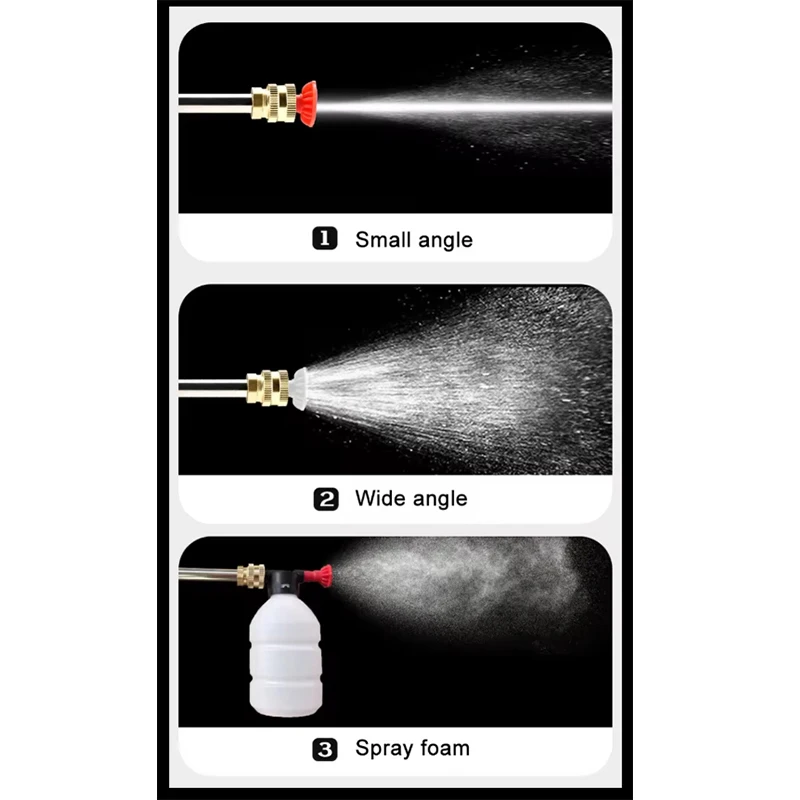 Automatic Car Wash Guns Machine Professional Car Washer Rechargeable Durable Battery Cordless Pressure Washer 2Battery