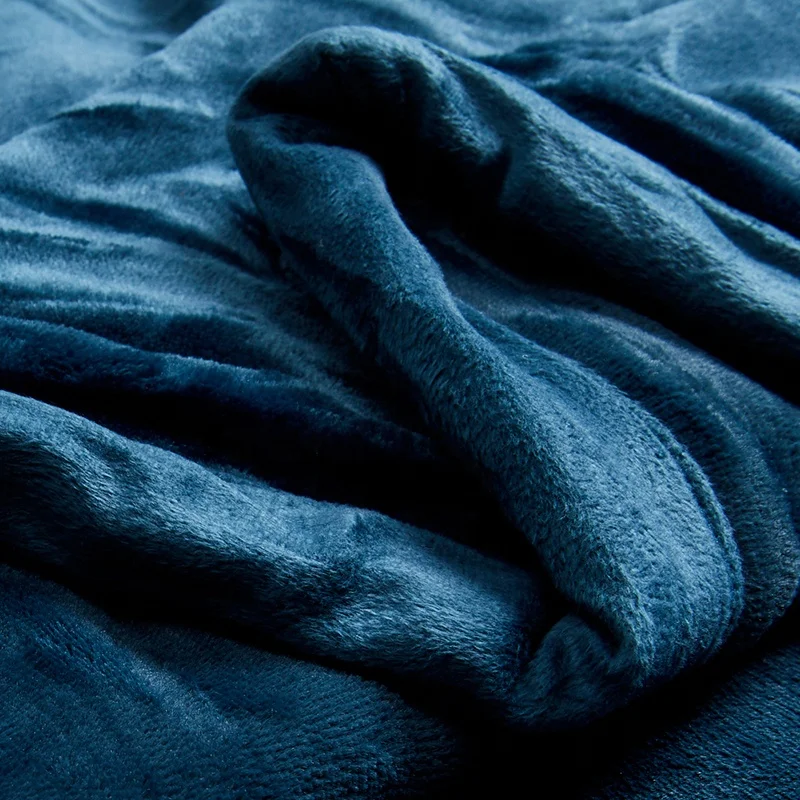 
New fashion knitted luxury thick great light full dull double layer weighted 100%polyester flannel blanket 