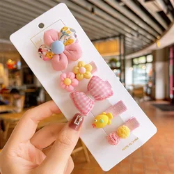5 PCS Sets Baby Hair grip Headwear Accessories Christmas Party Girls Hair Bows Cute Princess Hair Clips
