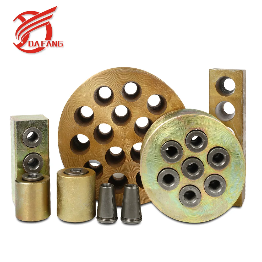 Single core cable wedge anchoring line clamp anchorage 12.7mm post tension concrete mono strand anchor