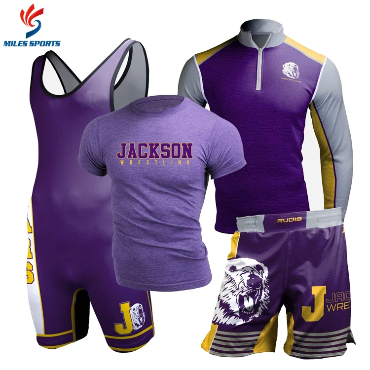 Custom Sublimation printing Sportswear Camo Weightlifting Singlet Suit Wrestling Singlets