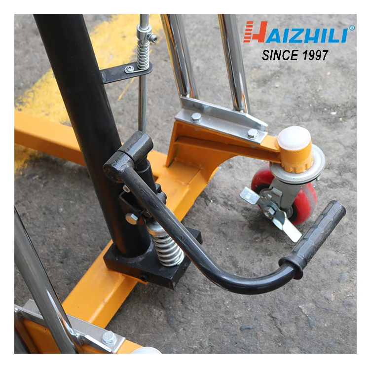 HaizhiLi Handling Equipment New design 400kg  hydraulic manual stacker forklift mini pallet stacker
