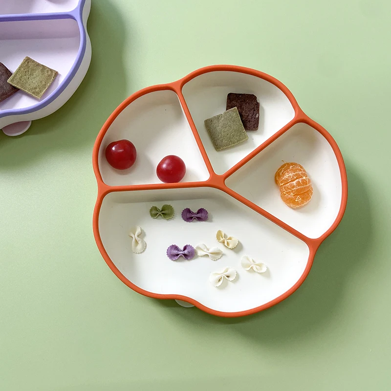 Hot sell Food Grade Silicone Baby Feeding Set Dinnerware kids dining Baby Feeding Tableware