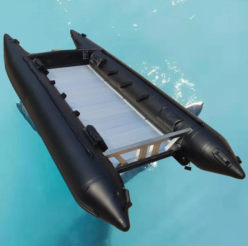 3.35m High speed engine catamaran boat inflatable remote control