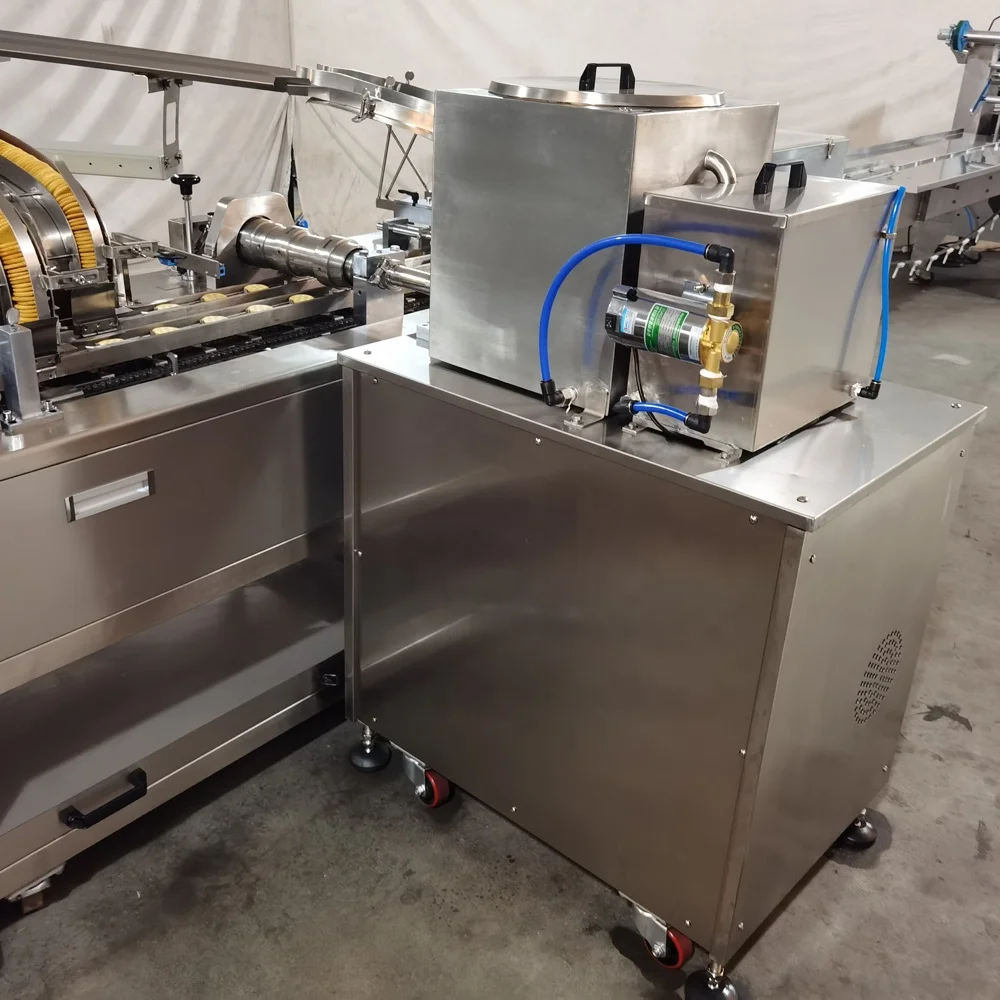 CE Automatic high capacity sandwich small biscuit creaming making machine with pile packing line