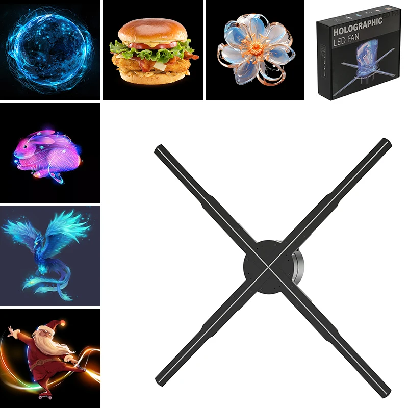 3D Advertising Player 65CM Rotation Luminous WIFI Connection Upload Material Advertising Logo Light Projector
