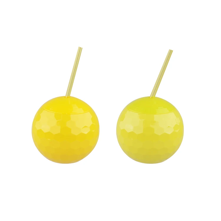 Yekea Creative 1200 Ml Single Wall Plastic Disco Ball Cup With Straw