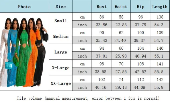 GX8691 Fashion Street Party Wear Boutique Long Sleeve Knitted Hollow Beach Dresses Tassel Sequin See Through Crochet Long Dress