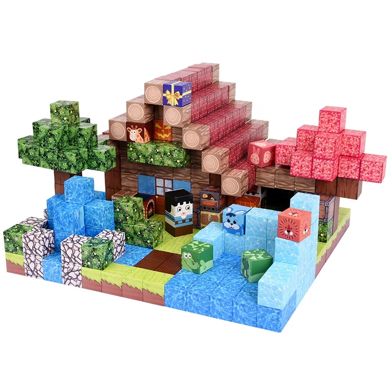 Big 2.5*2.5CM Size DIY Magnets Gifts for Children Toys 285 pcs Magnetic Building Blocks Sets