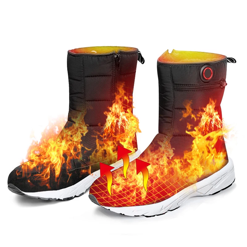 Winter Warm Electric Heated Boots Rechargeable Battery Powered Thermal Heating Shoes For Men Women Outdoor Hunting Skiing