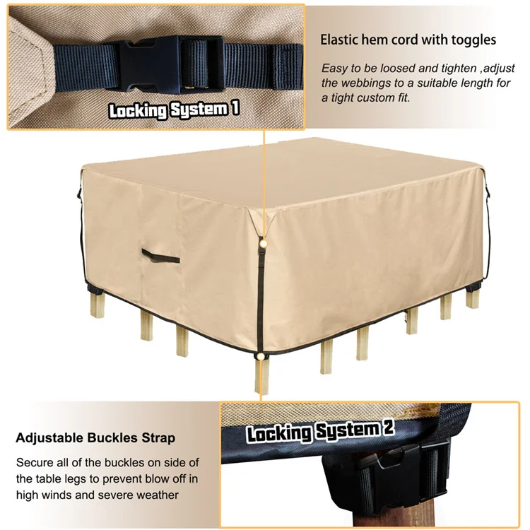 Оптовая продажа, Всесезонная Водонепроницаемая Обеденная Мебель, чехлы для столов и стульев