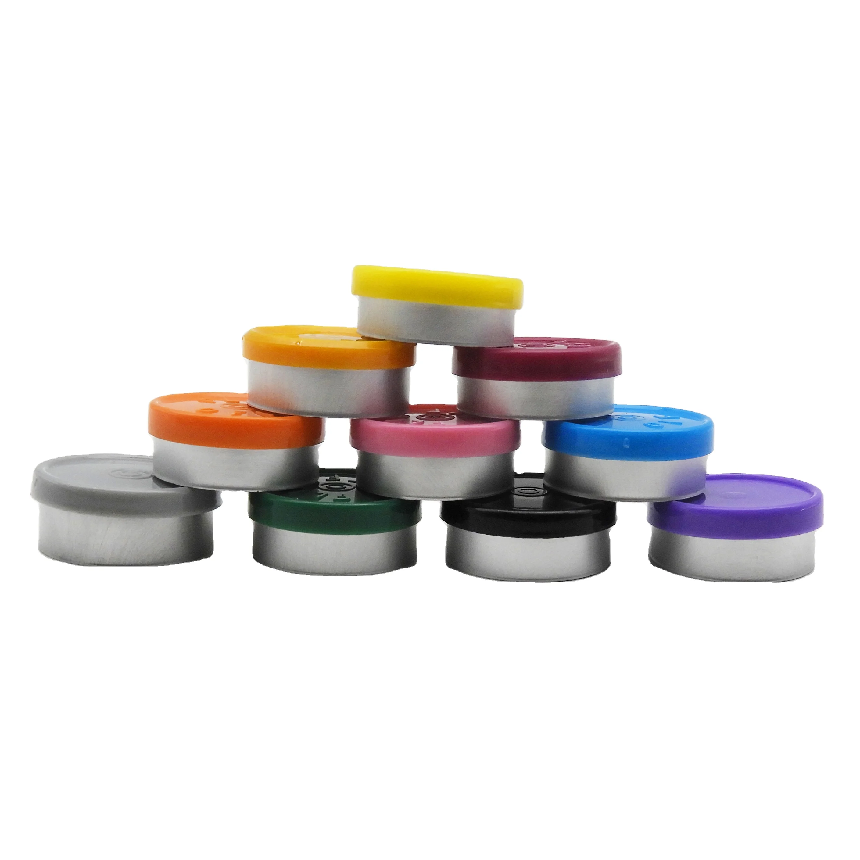 Custom logo 13mm 20mm aluminium vial cap flip top cap for vials