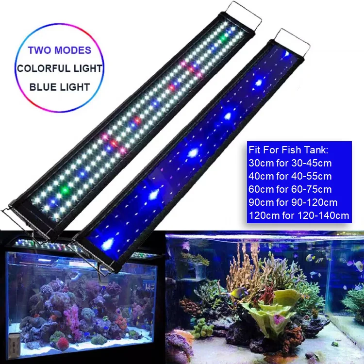 
Energy Efficient Marine Aquarium Accessories Led Light Full Spectrum Extendable Bracket Fish Tank Decoration 
