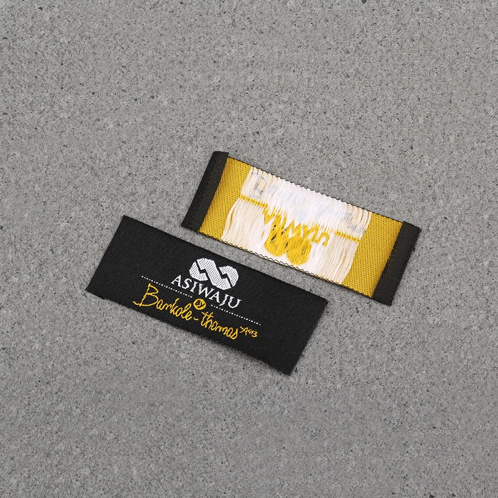 Woven Garment Tag Main Label for Clothing High Quality Customized Cloth 100pieces Free Sample Sustainable End Fold