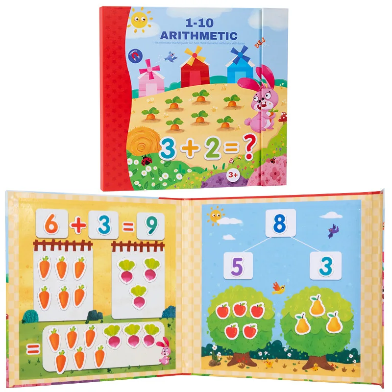 Children magnetic book number letter cognitive learning toy baby mathematics intelligence development toys