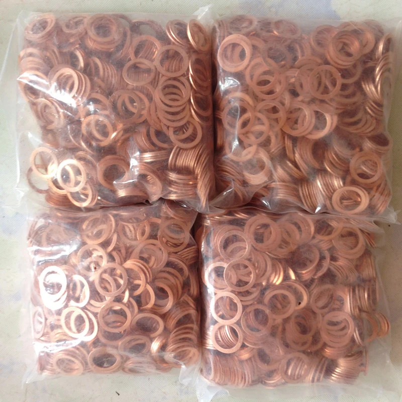 XZW Best Selling M8 Copper Flat Thick Sealing Washers 1.5 mm Wedge Style