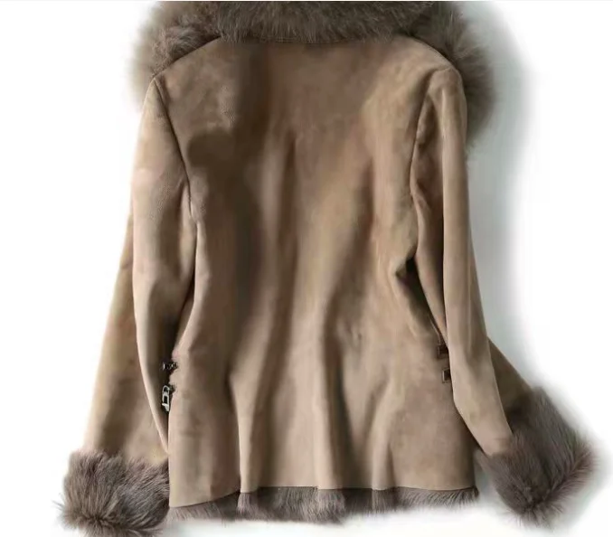 Elegant Japan Korea winter new fashion fur jacket for women coat fur lining vintage casual jacket  Slim Fit Winter Warm