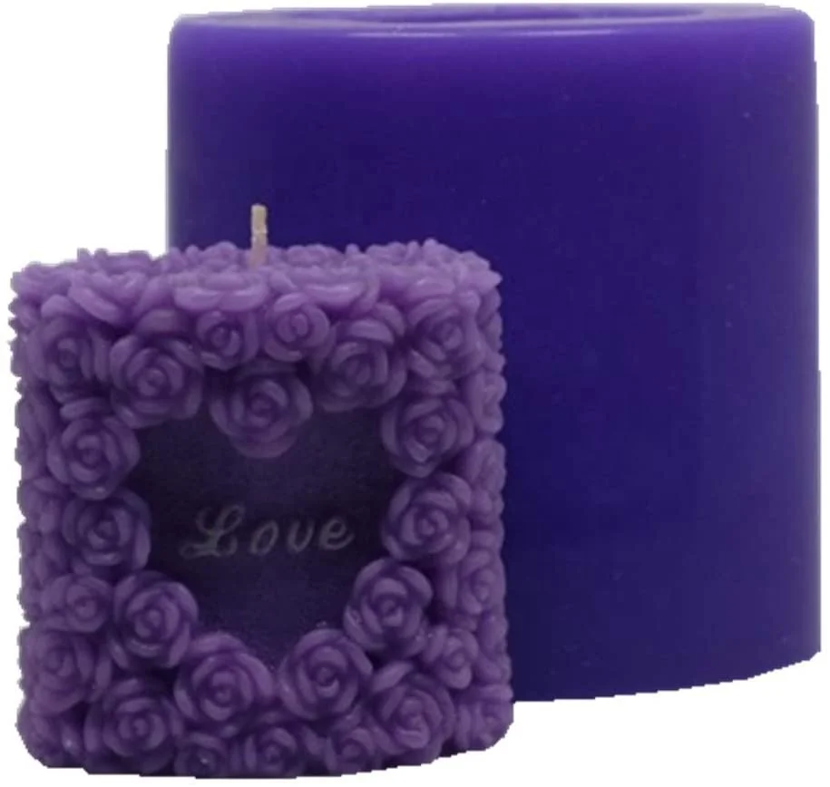 Hot silicone candle mold 3D silicone process mold cylinder Diy soap dye model