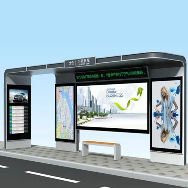  Высококачественная остановка автобуса с рекламной световой