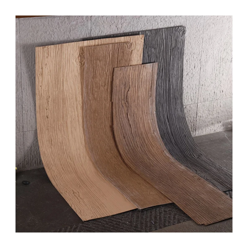 Wood look flexible mcm tiles  thin fireproof waterproof soft stone clay tile for exterior cladding decor flexible facade tiles