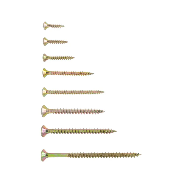 
yellow zinc plated csk screw chipboard screws with cheap prices 