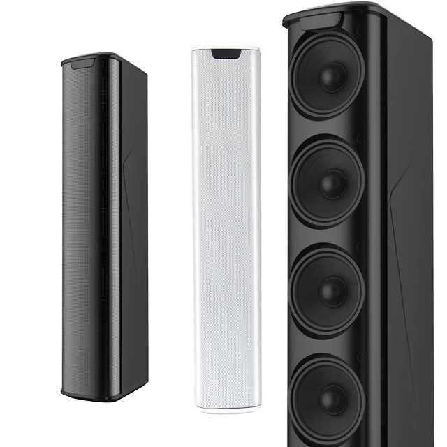 8Ohm 123dB Waterproof Line Array Loudspeaker Powered DSP Mini Active Column Line Array Speakers