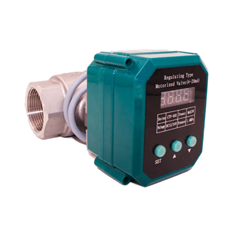 TOYI Hot DC12v 24v 2 Way Stainless Steel Motorized Ball Valve NC 4-20mA 3/4in 20mm Agricultural irrigation Control Water Valve