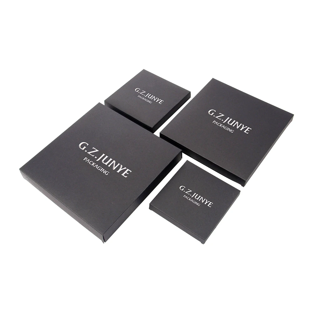 China manufacturer biodegradable high quality soft paper boxes custom logo luxury black product boxes