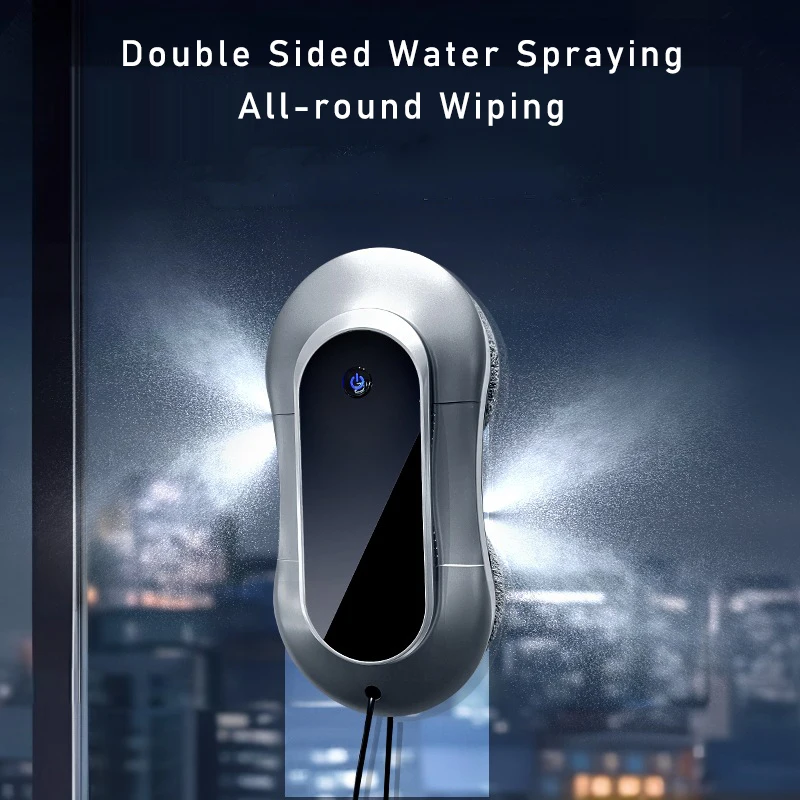 Electric Window Cleaning Robot Intelligent Wall Glass Cleaning Robot Double Side Water Spray Wipe Automatic Window Cleaner Robot
