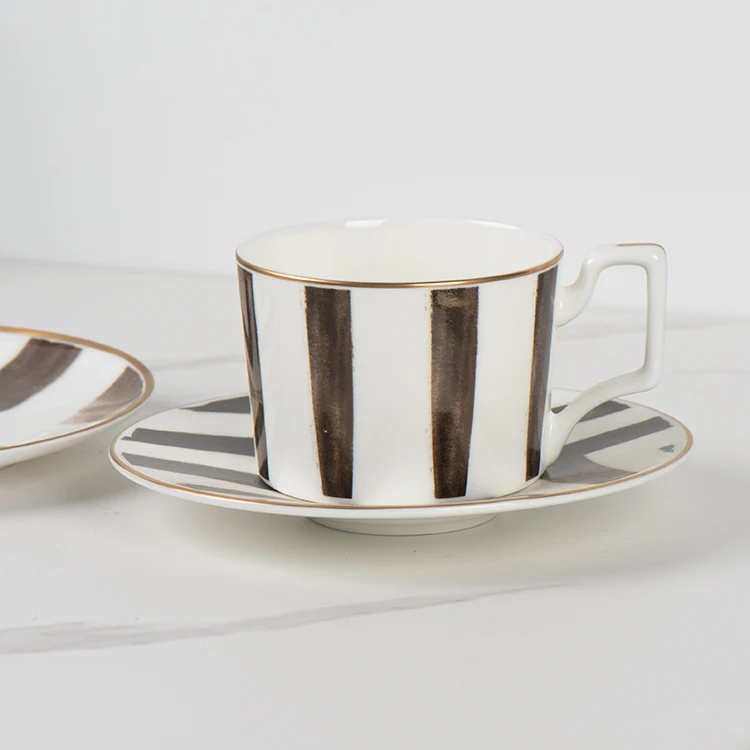 black crossroad design charger plate high grade bone china plates set for wholesale