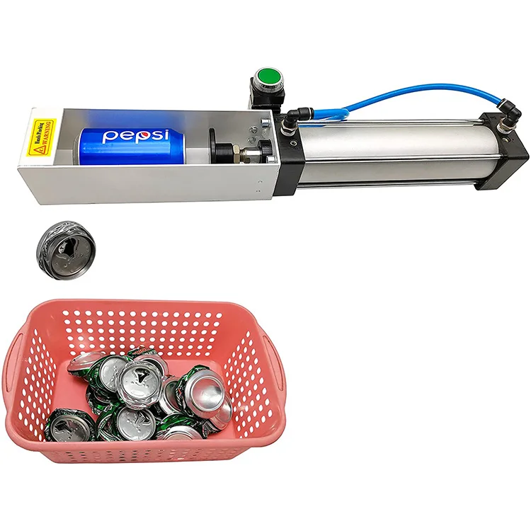 Push Valve Aluminum Can Crusher Eco-Friendly Recycling Tool Heavy Duty Pneumatic Cylinder Soda Beer Can Crusher