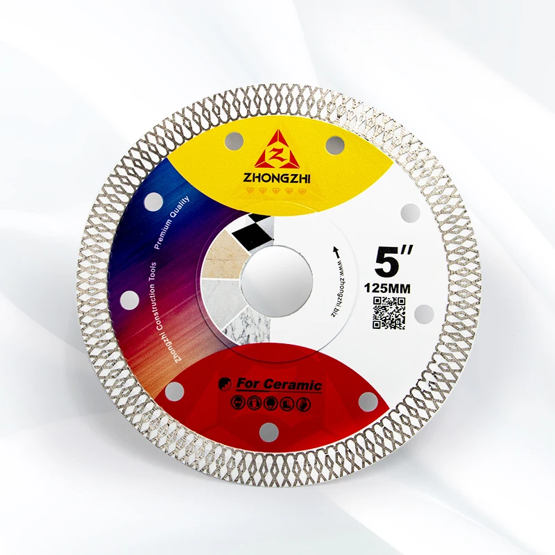 Hot Pressed 125Mm Ultra Thin Circular Saw Blade Porcelain Diamond Saw Blade Cutting Ceramic or Porcelain Tiles