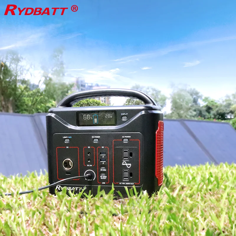 Ryder 600wh Lifepo4 литий-ионный аккумулятор солнечный генератор резервная электростанция с инвертором постоянный источник питания для использования вне помещений