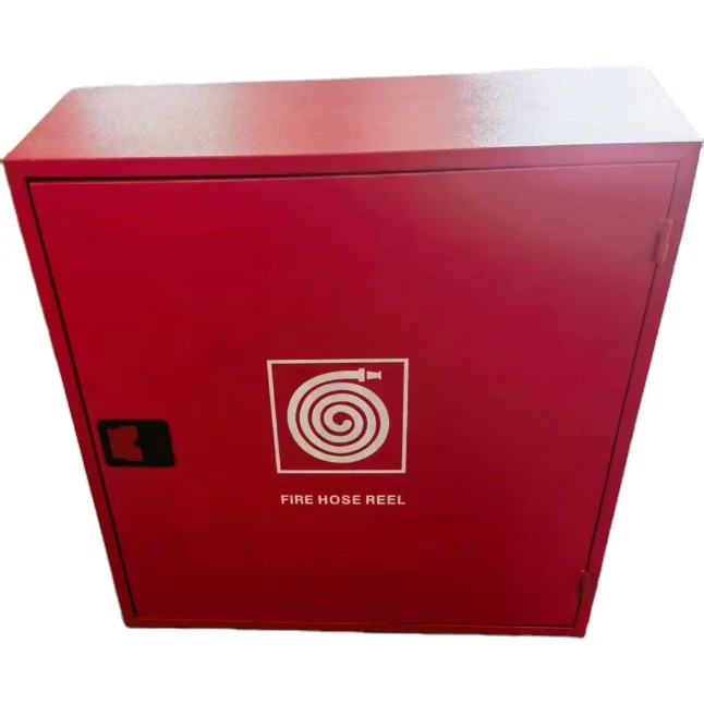 Fire hose reel cabinet with fire hose reel 19mm 25mm fire fighting hose reel box