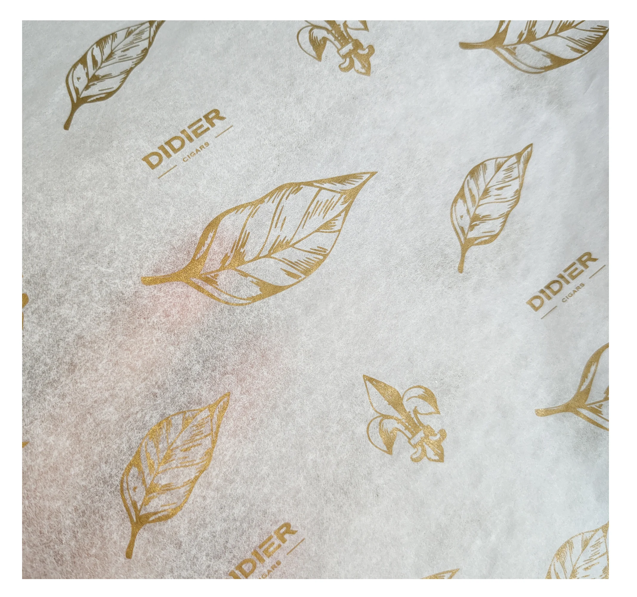 Rose Gold Custom Logo Printed Design Paper Silk Branded Tissue Gift Wrapping Paper For Packaging