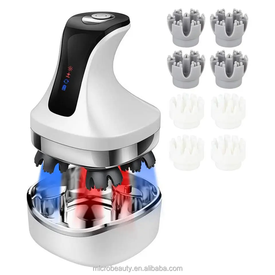 Other Healthcare Supply Electric Full-body Massager Tools Hand Held Kneading Vibrating Scalp Massager Silicone Head Massager