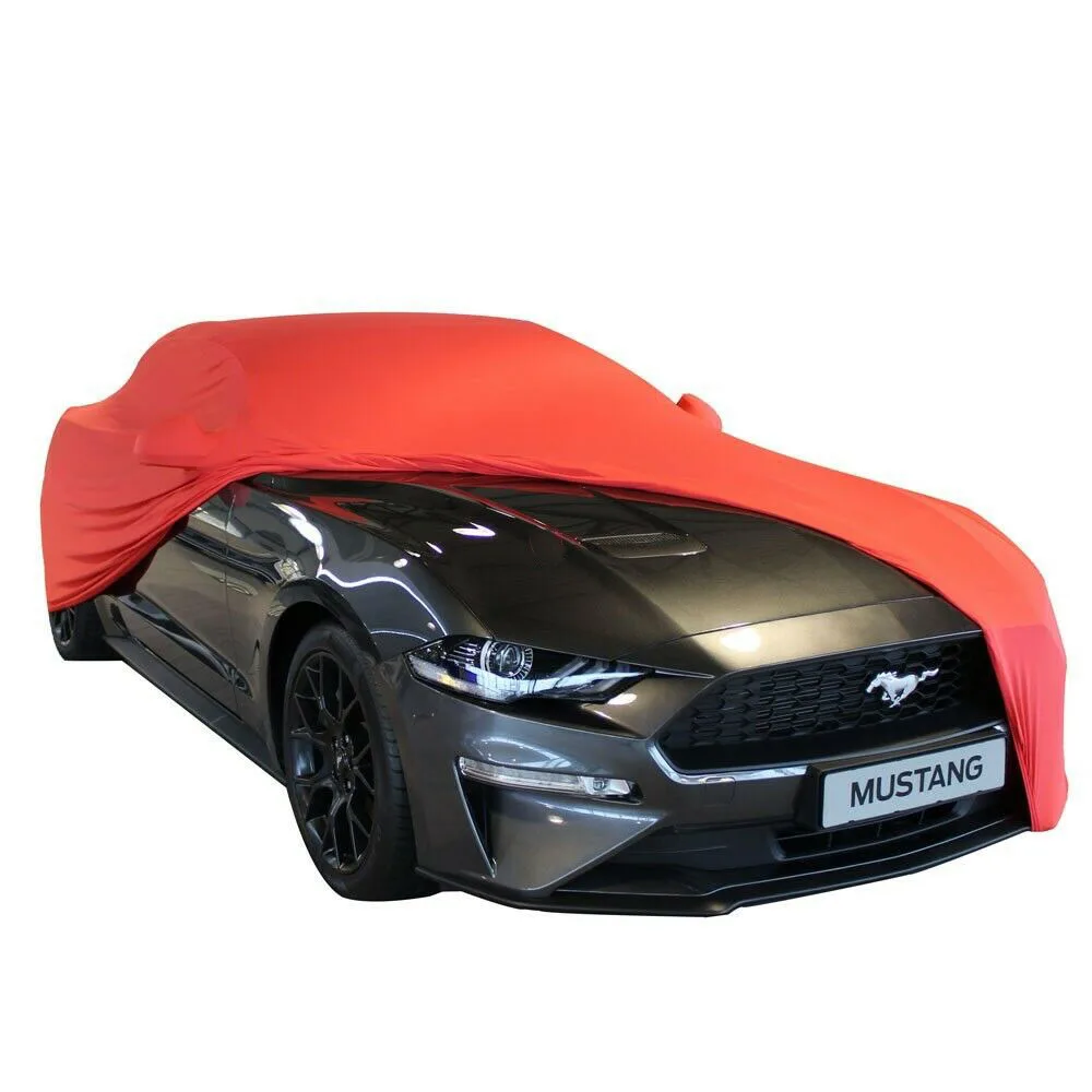 Indoor Dustproof Breathable Stretch Car Cover Orange Customized Car Body Cover