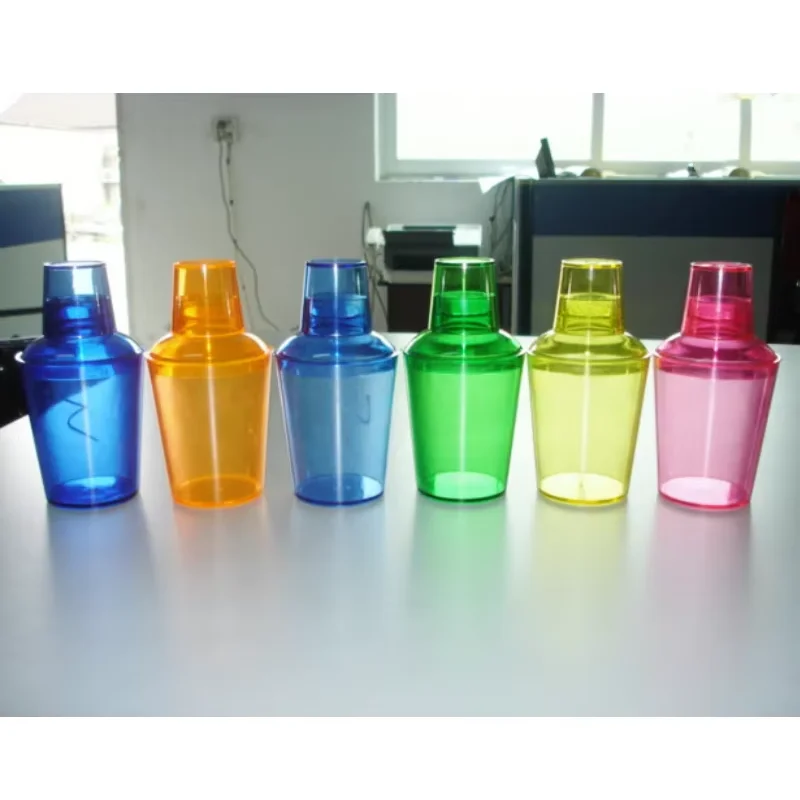 Mini Plastic Cocktail Shaker For Home Club Bar Plastic Shaker Bottle Cobbler Cocktail Shaker