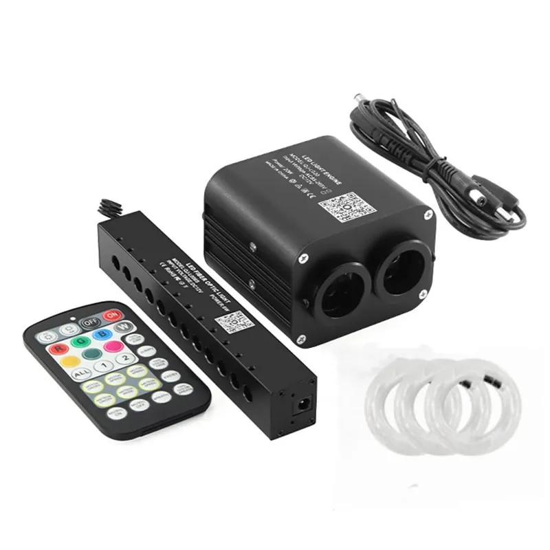 OEMtwo port with two color rgbw Music Effect interior Light Optical Fiber Cable starlight headliner kit
