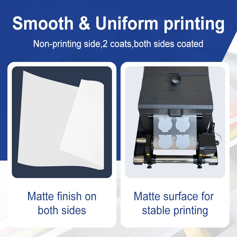 30cm*100m One Side Matte Transfer DTF Pet Film For T Shirt Shoes Hoodie Pillow Towel Prints DTF Printer